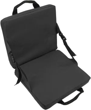Stadium Seat Cushion, Portable High Back Soft Patio Outdoor Foldable Chair with Backrest Sponge Cushion Cushions Storage Pocket, 600D Durable Kayak Travel for Fishing, Hiking,