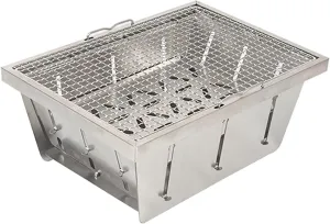 Stainless Steel Barbecue Grills, Folding Wood-Fired stoves, Camping stoves，Portable Camping Hiking Survival Backpacking Stove,for Winter Camping