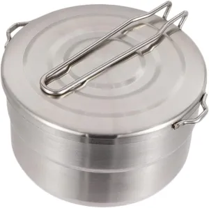 Stainless Steel Bento Pot Gooseneck Camping Small Cooking Pot Collapsible Pan Mats Gel Waterproof Pots Tarp Camping Kettle Camping Pot Sea Boiler Kit Outdoor Picnic Bowl Pot Silver