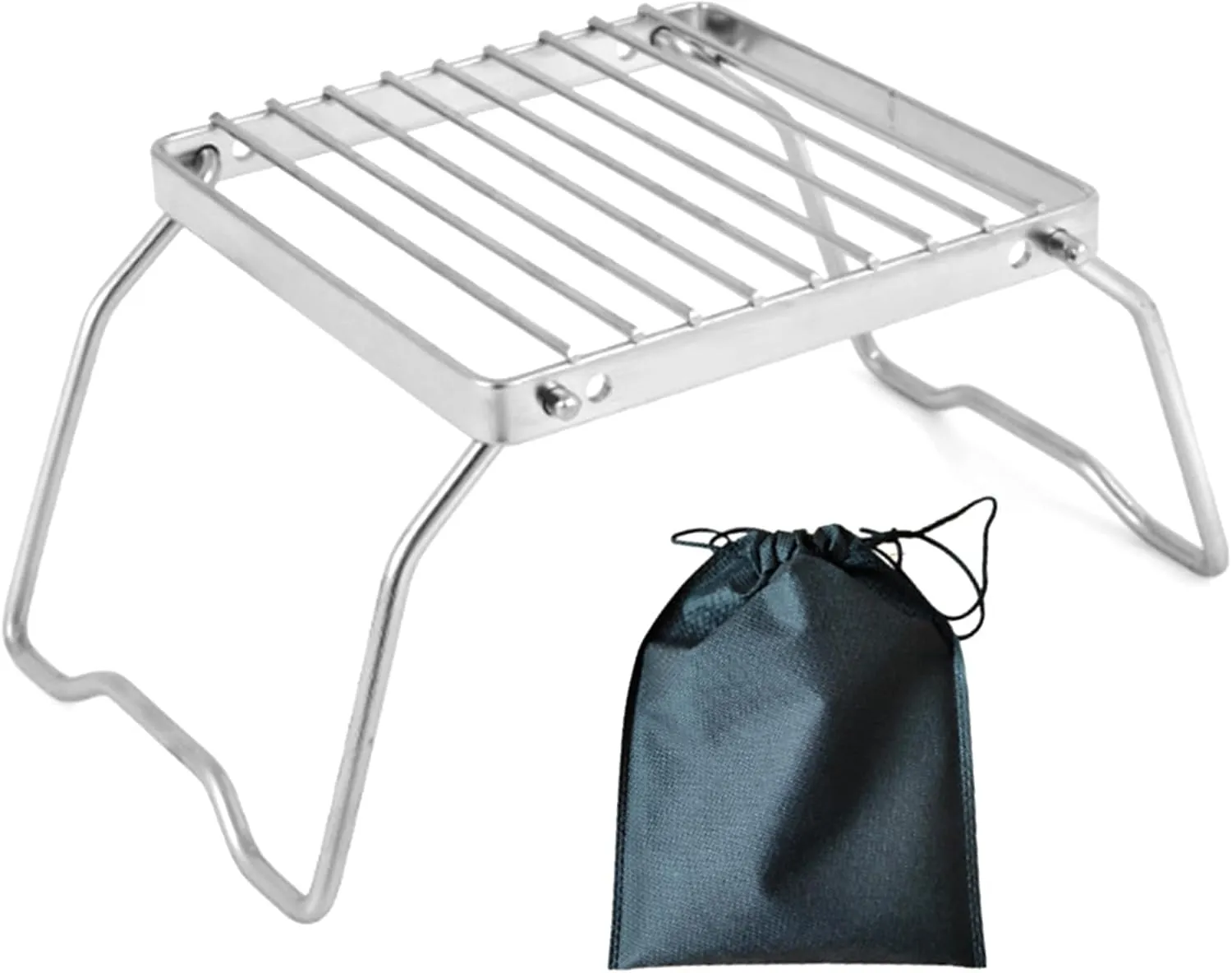 Stainless Steel Grills Rack Portable Camping Fires Cooking Racks Barbecue Grills Table Folding Campfire Grills