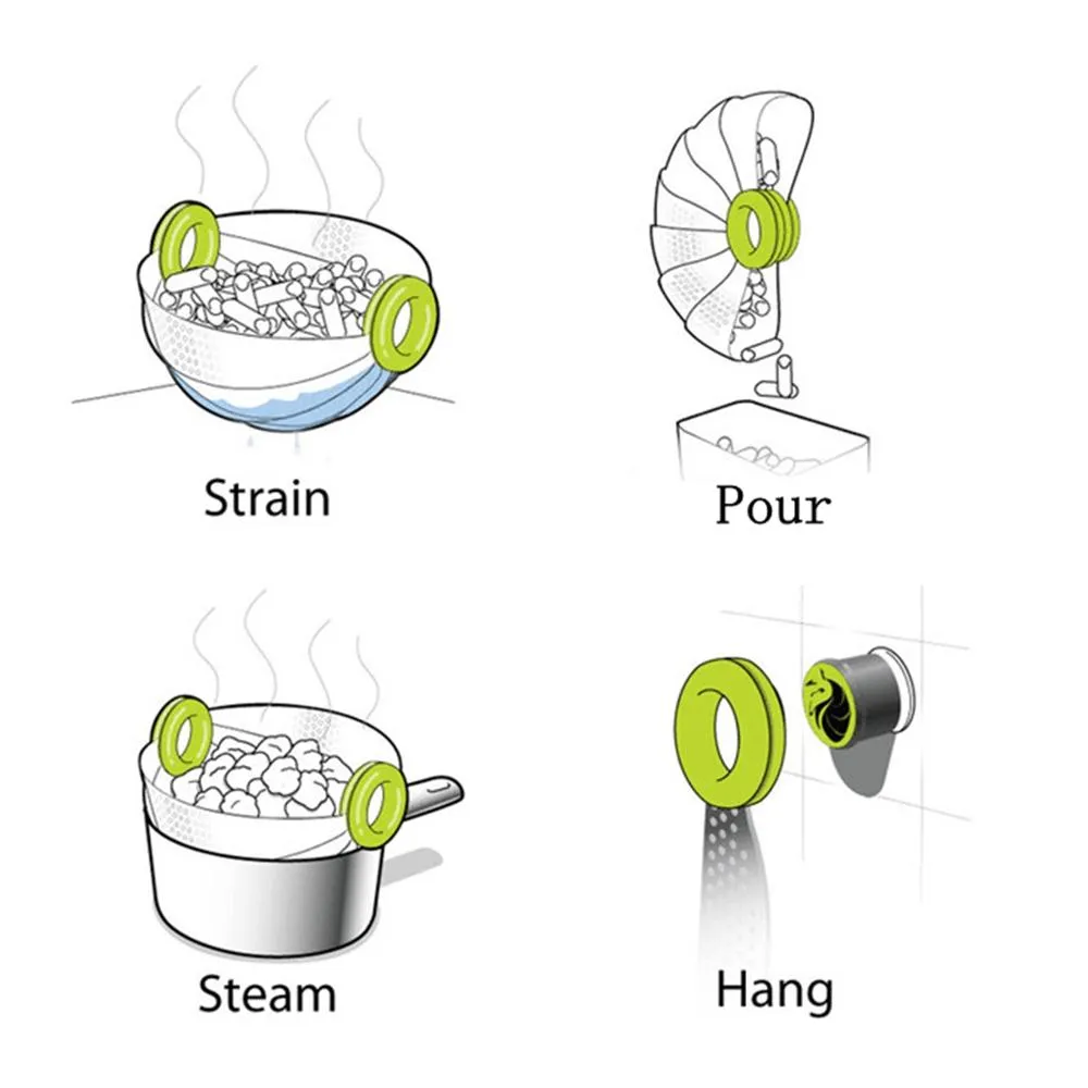 Stainless Steel Smart Collapsible Colander Strainer