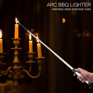 Summoner Telescopic Candle Arc Lighter Electric Rechargeable USB Plasma Lighter Perfect Fire Starter Lighter for BBQs Home Kitchen Outdoor Camping Hiking Cooking Fireworks