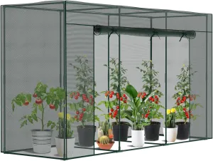 SUNYRISY Crop Cage for Garden Plant, 11.8 x 4 x 6 Ft Raised Garden Bed Cover with Frame and Zippered Door, Plant Netting Cover Cage Protection Tent for Outdoor Plants Fruit Vegetable Flower