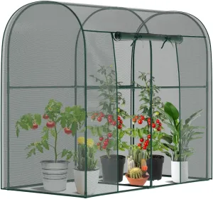 SUNYRISY Crop Cage for Garden Plant, 6.5 x 3.3 x 6 Ft Raised Garden Bed Cover with Frame and Zippered Door, Plant Netting Cover Cage Protection Tent for Outdoor Plants Fruit Vegetable Flower