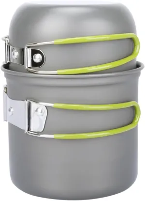 SUPVOX Camping Cookware Set Aluminum Pot Set Portable Cooking Utensils Collapsible Handle Heat Resistant for