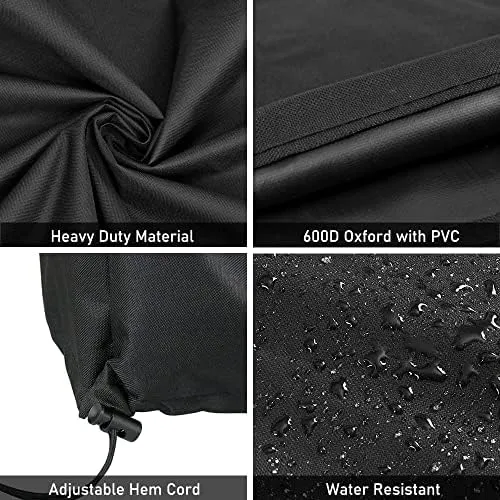 Tabletop Grill Cover for Pit Boss 75275 & PB336GS, Cuisinart CGG-306 Covers 24 Inch Table Top Most 2-Burner Portable Heavy Duty Waterproof Black WC003 24L*18W*13H inch