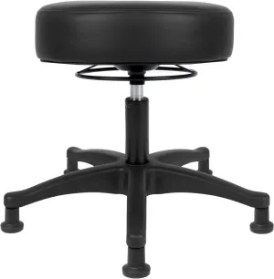 TAKE UR SEAT®15" Table Height Adjustable Round Seat Stool Heavy Duty Built and Shipped Within 24 Hours, Spa, Medical, Lab, Black (Glide)
