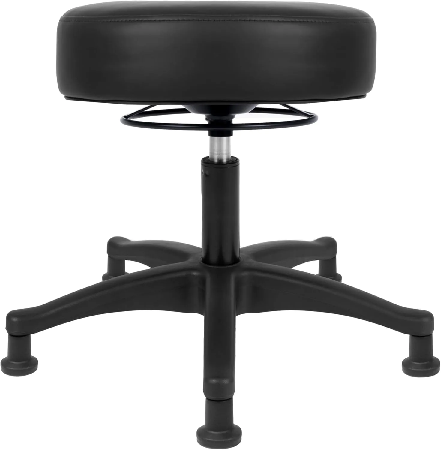 TAKE UR SEAT®15" Table Height Adjustable Round Seat Stool Heavy Duty Built and Shipped Within 24 Hours, Spa, Medical, Lab, Black (Glide)