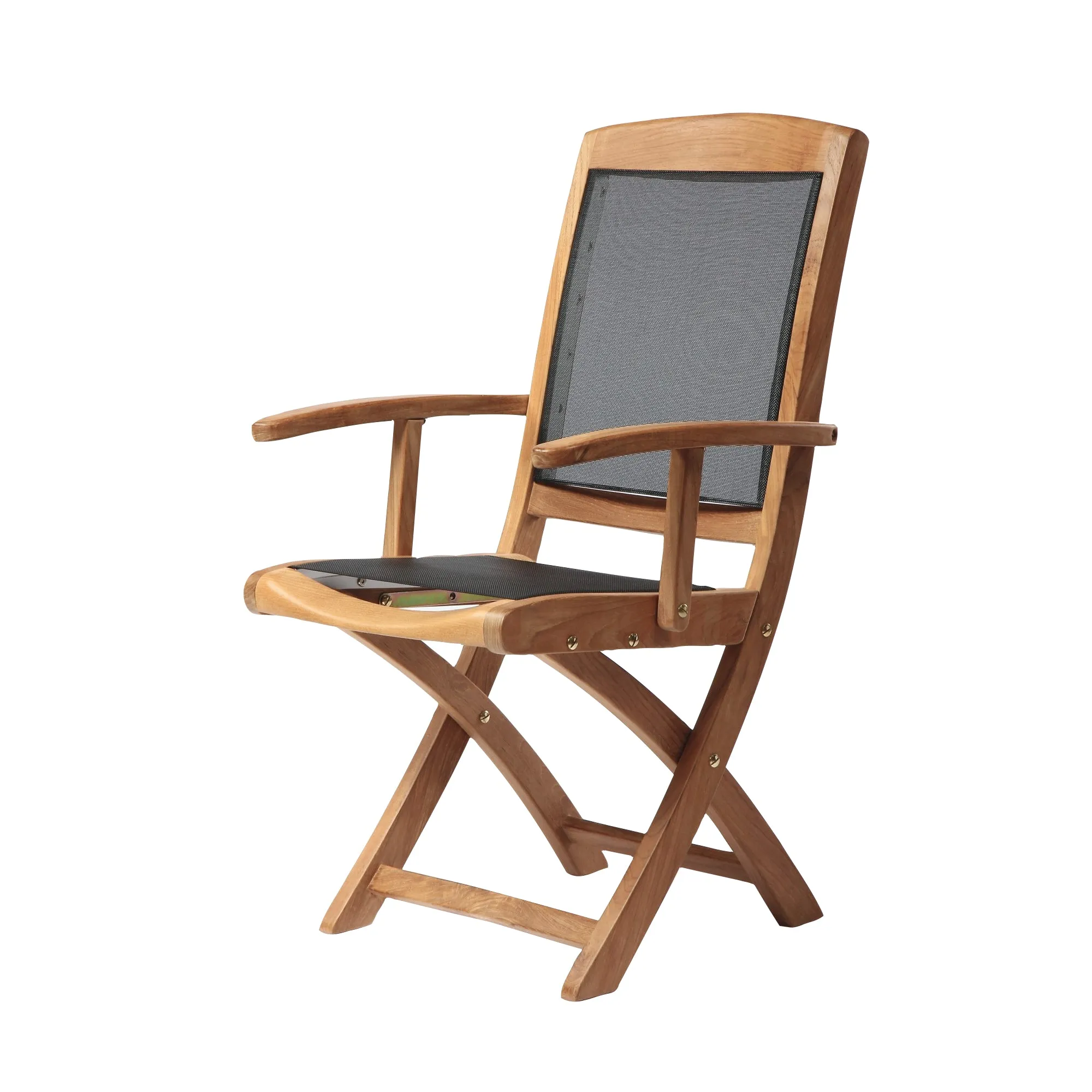 Teak & Textilene Folding Armchair Colorado