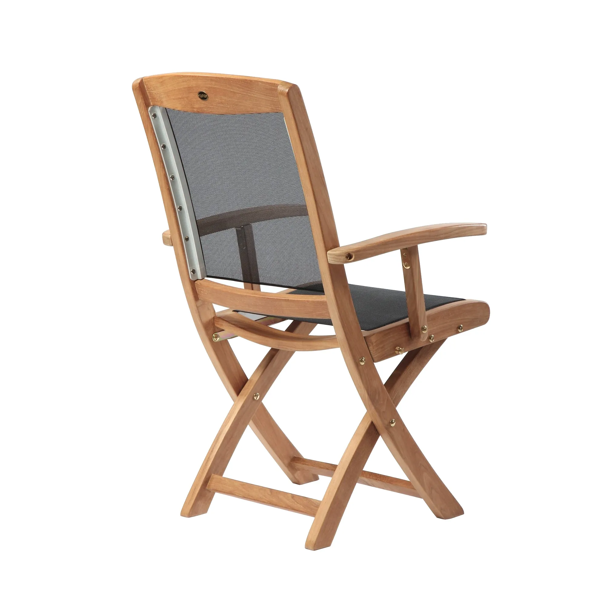 Teak & Textilene Folding Armchair Colorado