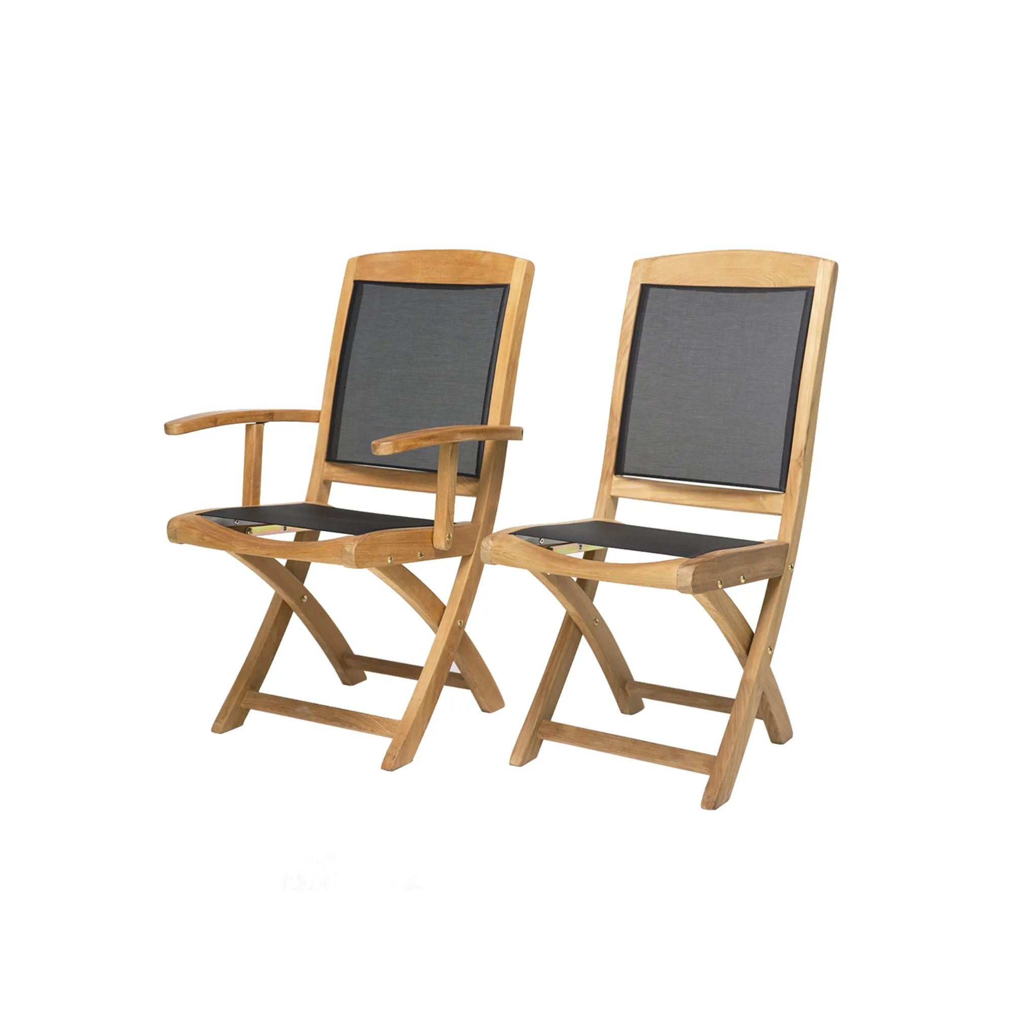 Teak & Textilene Folding Armchair Colorado