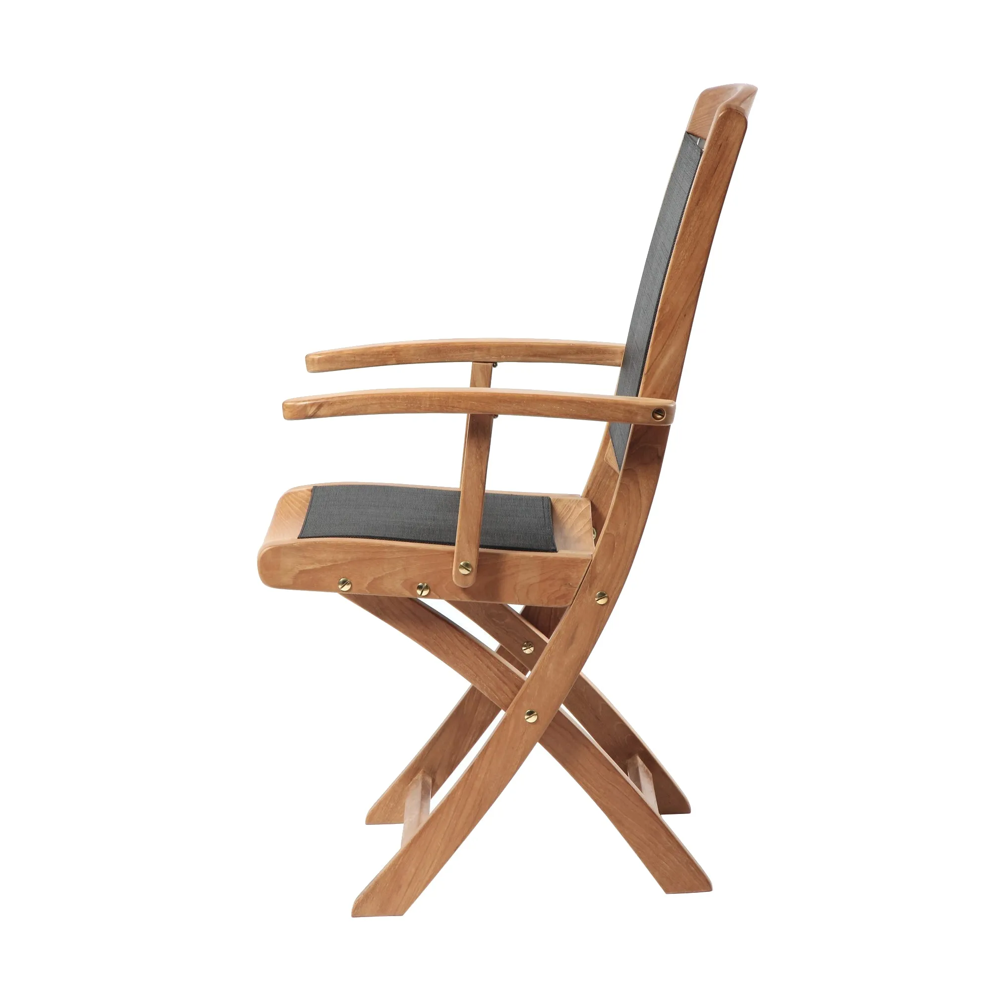 Teak & Textilene Folding Armchair Colorado