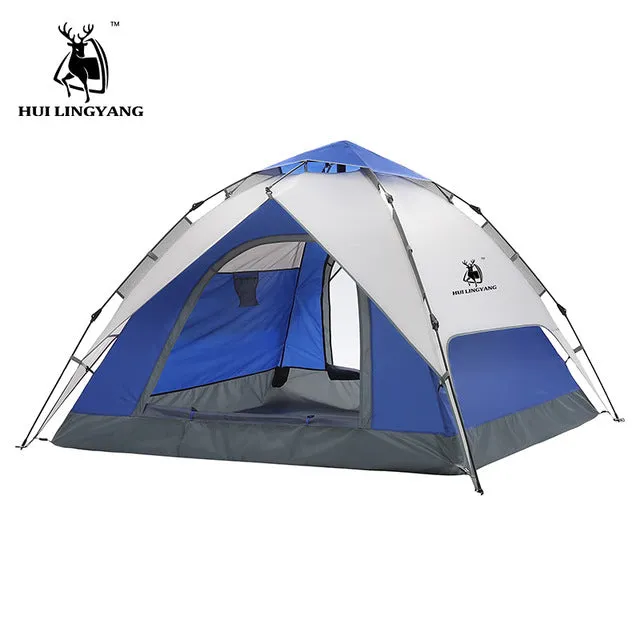 tent Camping 3-4 Automatic Outdoor Layer Well-tested Large Waterproof family person Tents Hydraulic Picnic Double Hiking 220x210x150cm Vast assortment