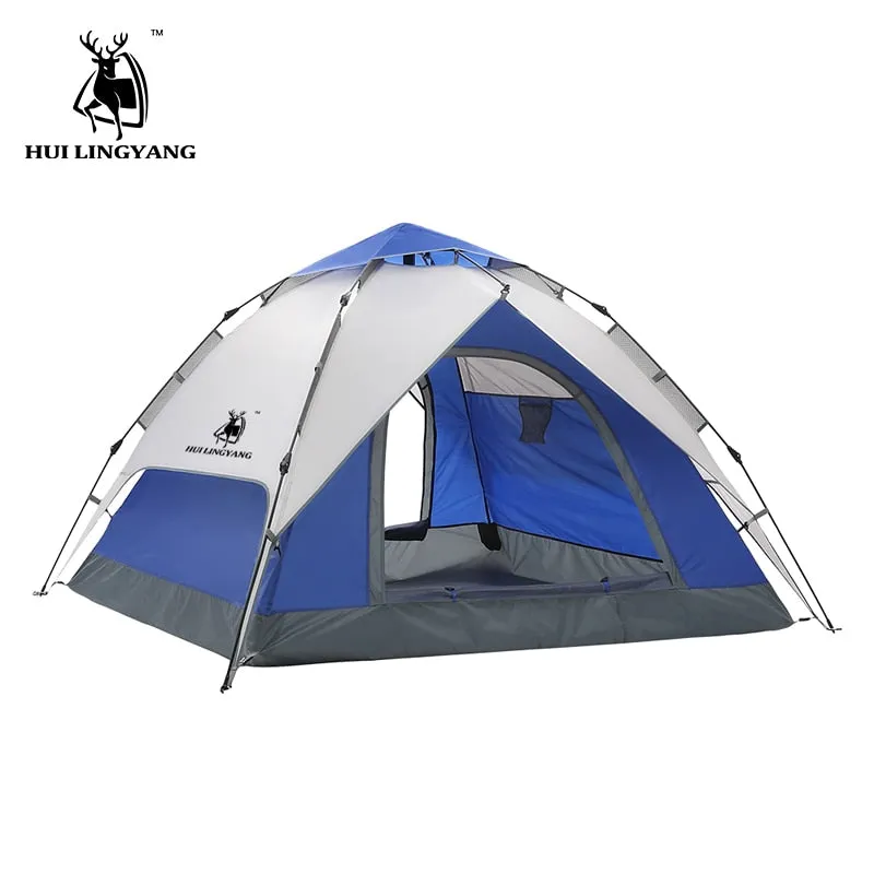 tent Camping 3-4 Automatic Outdoor Layer Well-tested Large Waterproof family person Tents Hydraulic Picnic Double Hiking 220x210x150cm Vast assortment