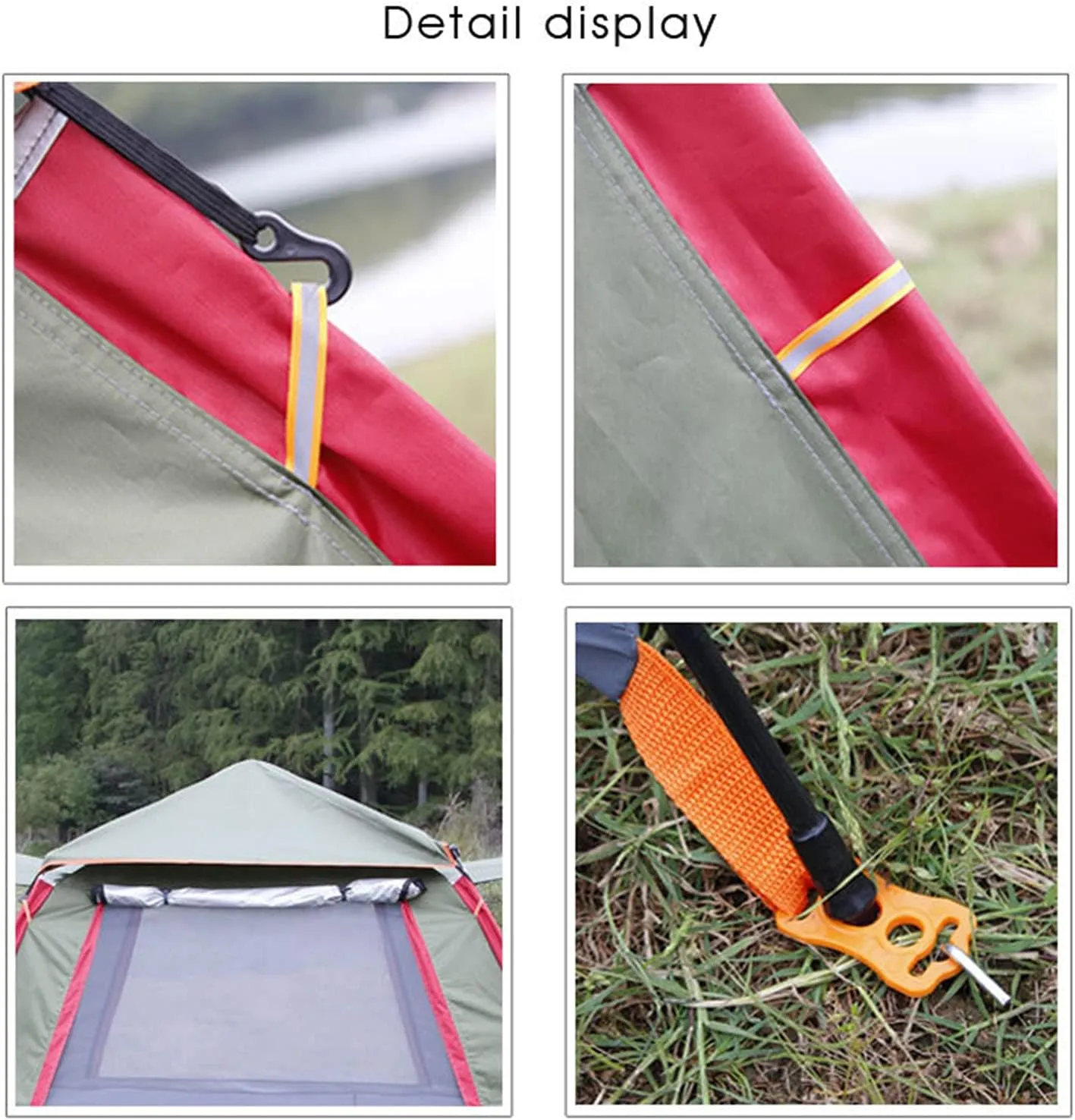 Tent Canopy for Camping Automatic Waterproof Tents,Silver Rubber Fabric Camping Tent High Density for 3-4 People,Family Outdoor Picnic