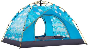Tent Double Layer Waterproof Camping Hiking Tent Portable Anti-UV Tent Outdoor Automatic Tents Large Family Speed by Tent Yurt (Size : 2-3 Person)