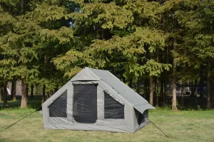 Tent Easy Setup 4 Season Glamping Tent with High Performance Inflatable Structure 4-6 Persons Waterproof Windproof Outdoor Self-Supporting Blow up Tent Air Tent Portable House Green