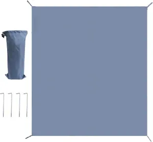 Tent Floor Mat - Outdoor Carpet, Camping Ground Sheet | Durable Waterproof Blanket with Storage Case for Porch Picnic Patio Deck Hiking Sleep Pad Balcony Gear Rug Trail Trip Travel Equipment