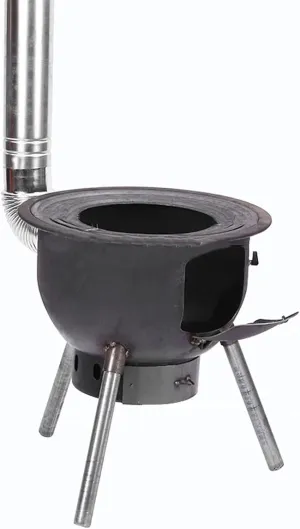 Tent Stove Wood Burning Stove, Outdoor Large Portable with Chimney Pipe Made of Steel Plate Camping Stove