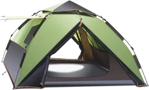 Tents for Camping Beach Tents Hydraulic Automatic Double Deck Tent Thicken Anti-Storm Camping Outdoor Tent Four Seasons Mountaineering Beach 3-4 Person Family Tents for Camping Hiking Traveling