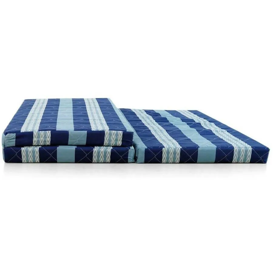 The Home Canvas Foam Tri-fold Mattress for Camping | Luxury Multipurpose Folding Foam Mattress - Twin Bed