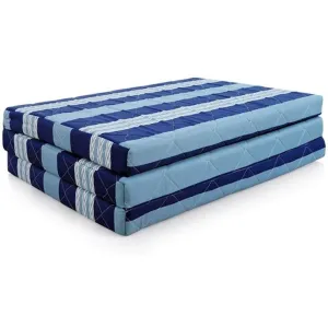 The Home Canvas Foam Tri-fold Mattress for Camping | Luxury Multipurpose Folding Foam Mattress - Twin Bed