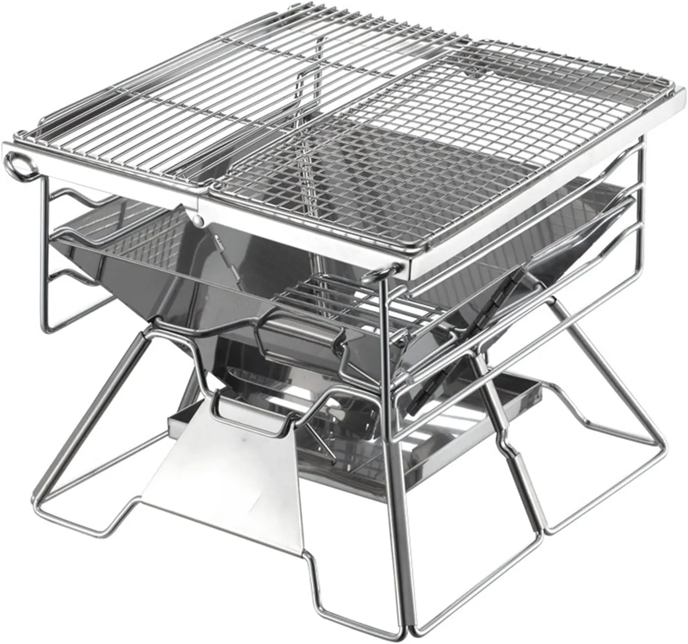 Thickened Stainless Steel Grill Outdoor Portable Foldable Grill Household Grill