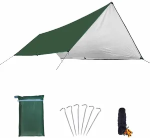 Thickening Awning Tarp Tent Shade Waterproof Sun Shelter Garden Canopy Sunshade Outdoor Camping Hammock with Pegs Ropes 3x4 3x5m(Color:D)