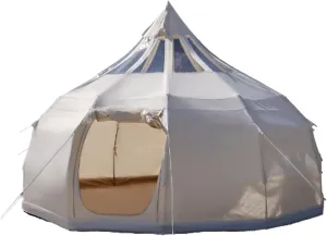 Tipi Tent, Family Camping Tent, Bell Tent,Pyramid Tent,Yurt Camp Tent,for 5-8 People Waterproof Rainproof Outdoor Camping Hiking Garden