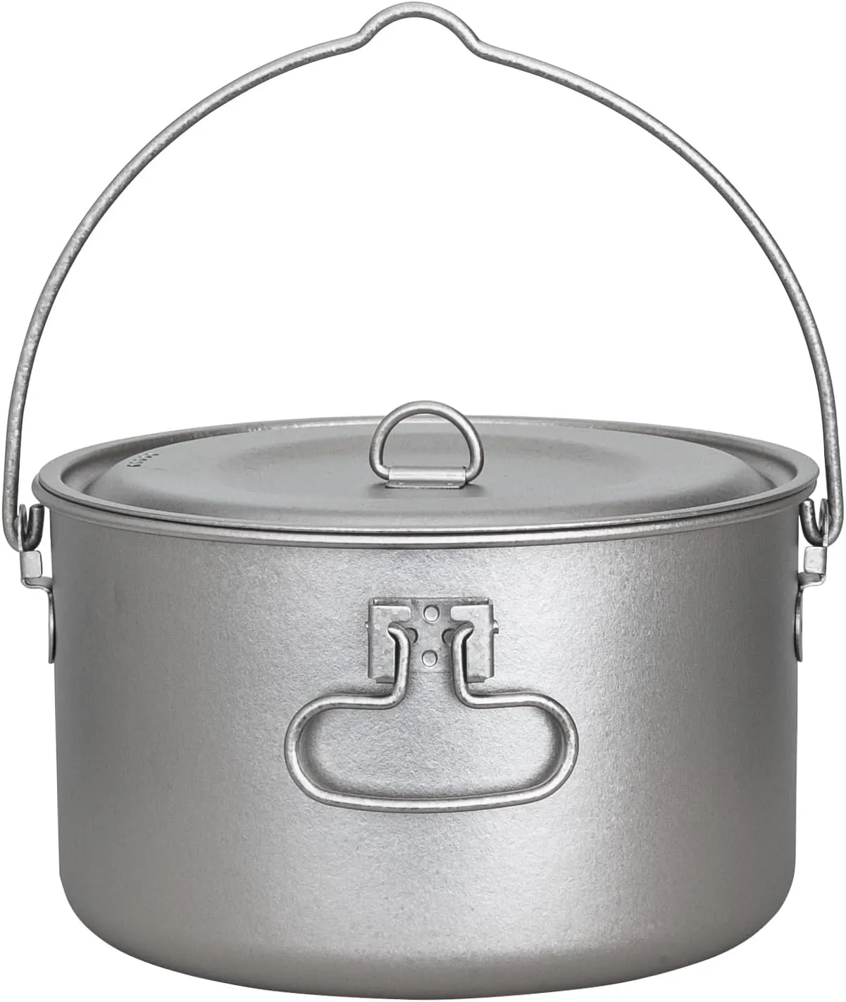 TiTo Titanium 1950ml Outdoor Titanium Pot with Lid Folding Bail Handle Ultralight Portable Kitchen Cookware Hanging ​Pot for Camping Hiking Picnic Backpacking Soup Pot