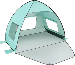 TOBTOS UPF 50  Pop Up Beach Tent, Easy Set Up Beach Umbrella, Sun Shelter for 2-3 People UV Protection Portable Sunshade, Baby Canopy Cabana, Lightweight with Carry Bag