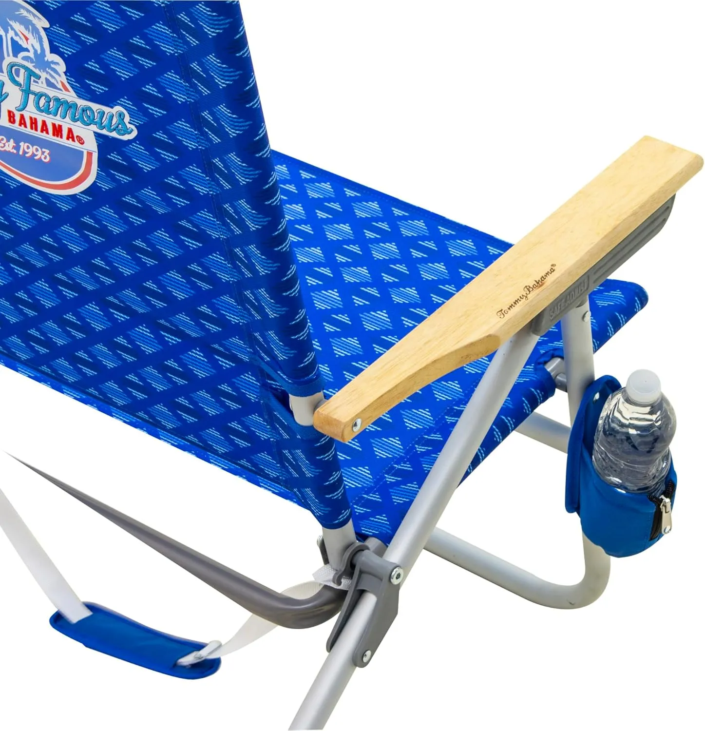 Tommy Bahama 2-Pack of 4-Position Easy in-Easy Out Folding Beach Chair, Blue