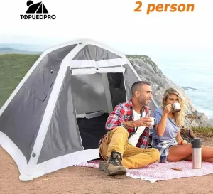 【Topued】Easy-Pull 2-Person Inflatable Air Tent，🎁 Order now receive a FREE foldable outdoor metal table ($49.99 value)!