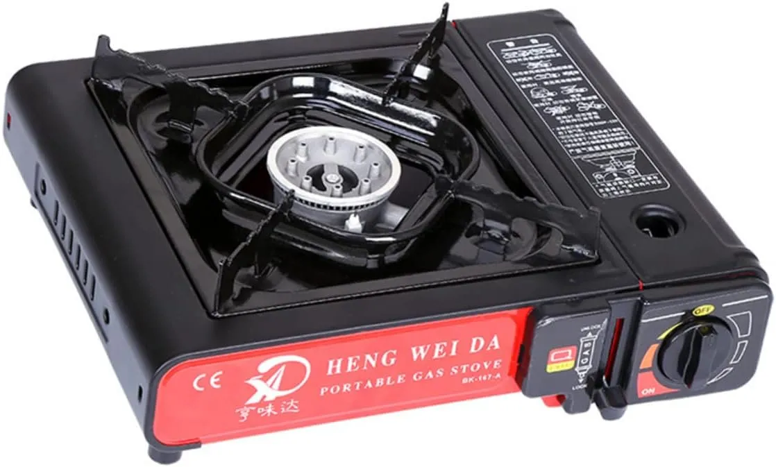 Totority Stainless Steel Picnic Gas Stove Windproof Outdoor Gas Cooker Induction Control Perfect for Camping