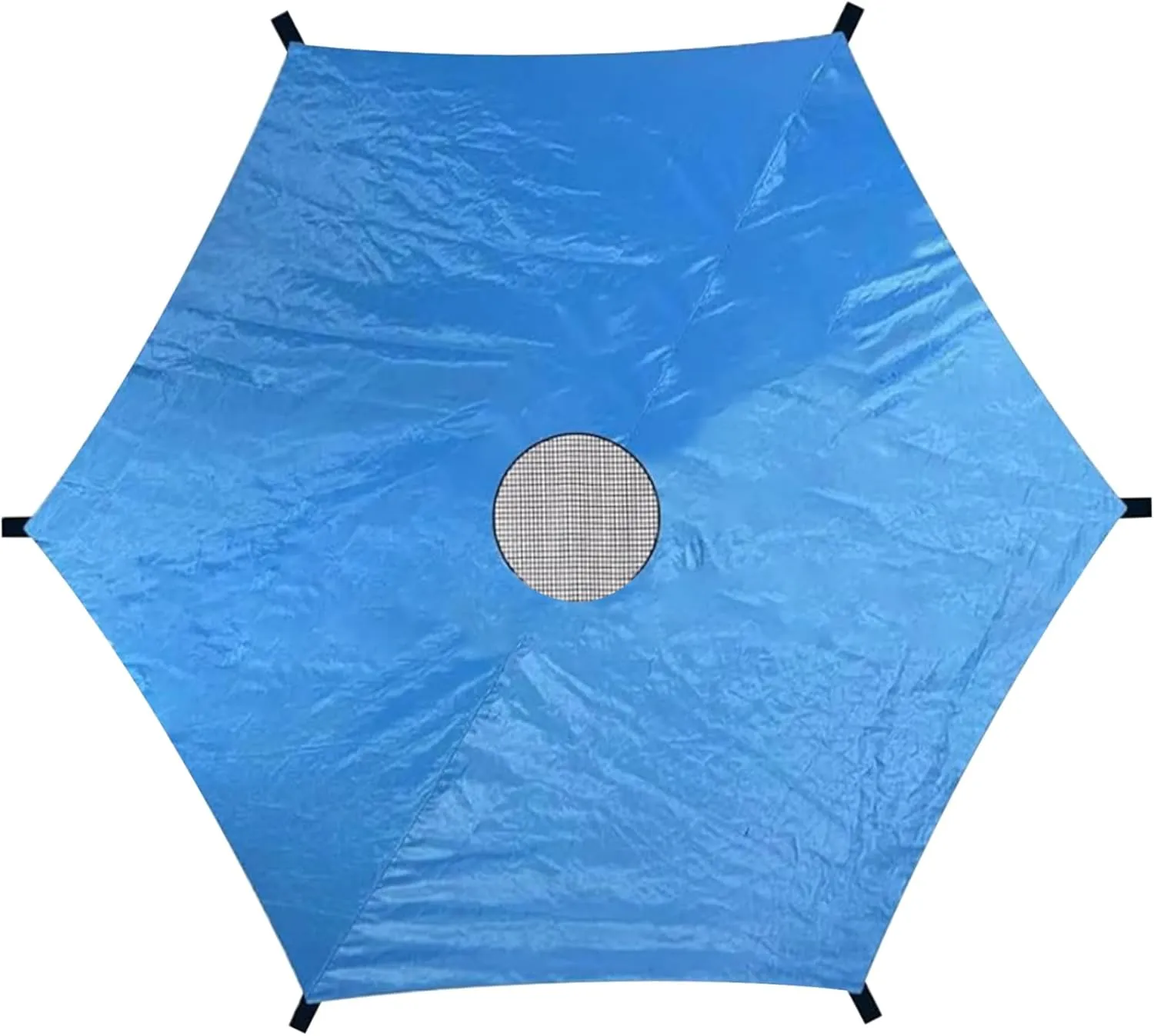 Trampoline Cover Fit for 14ft with 6 Poles, Anti-UV Oxford Cloth Trampoline Shade Cover with Mesh Skylight, Easy to Install Canopy for Outdoor Backyard Playground