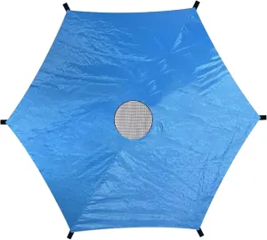 Trampoline Cover Fit for 14ft with 6 Poles, Anti-UV Oxford Cloth Trampoline Shade Cover with Mesh Skylight, Easy to Install Canopy for Outdoor Backyard Playground