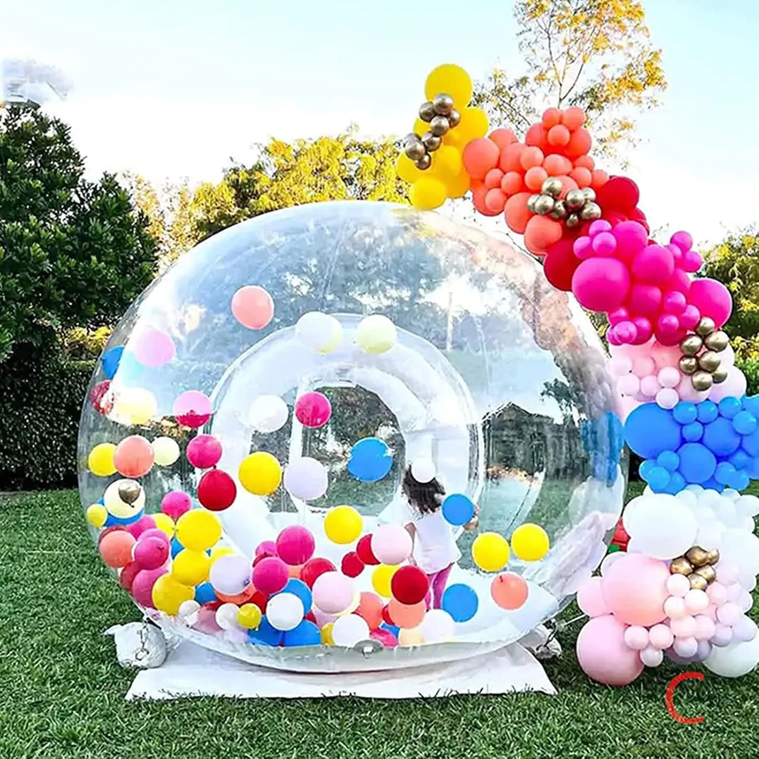 Transparent Inflatable Bubble House - Outdoor Dome Tent for Camping, Weddings, and Parties, Ideal for Balloon Artists and Birthdays,5M