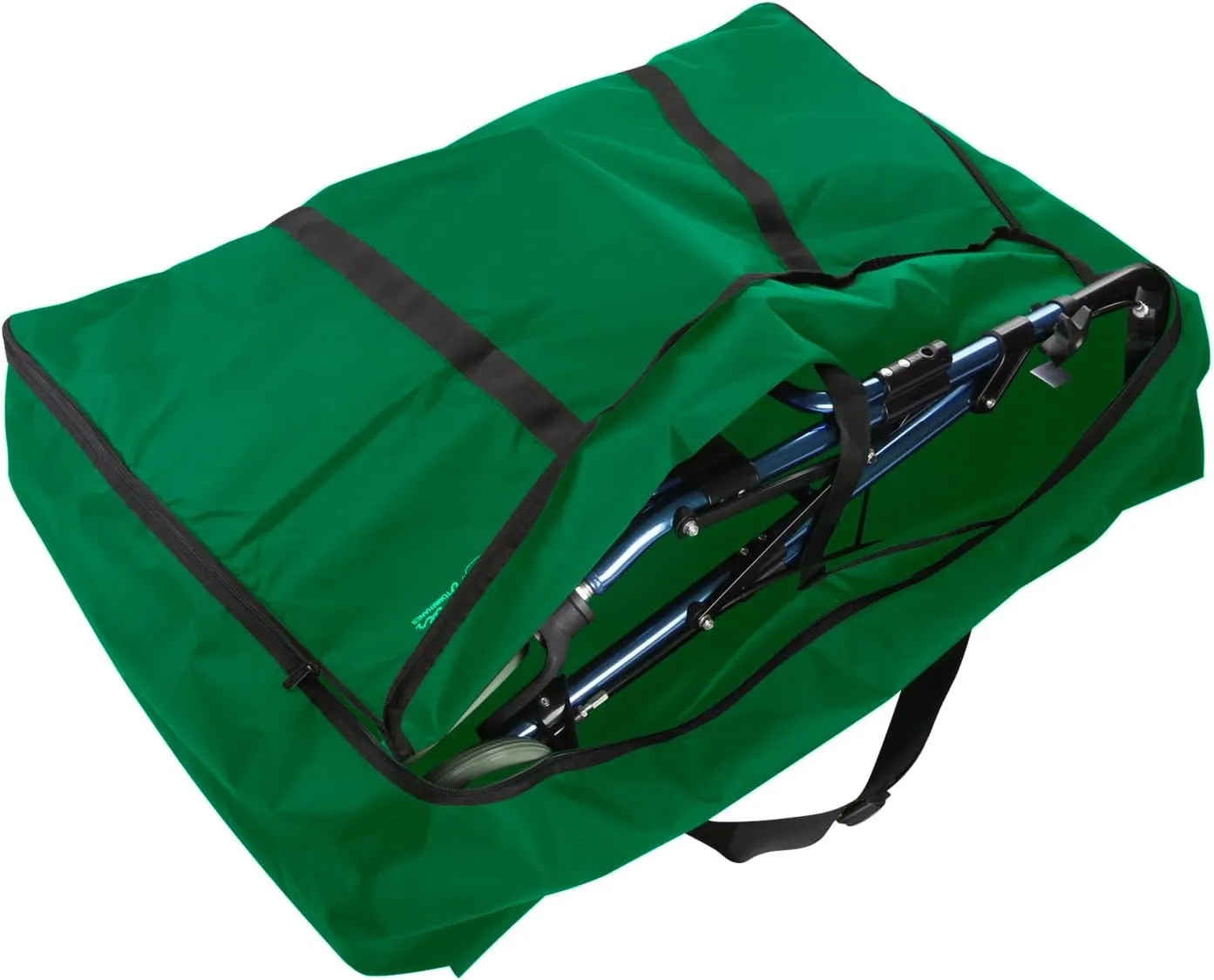 Travel Bag for Rollator Walker - Walker Storage Bag - for Folding Walkers Compact Wheelchair Transport Chair Folding Walker Bag Portable Extra - 35.4" W x 27.5" H x 12.5" D Walker Bag Green