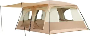 Travel Camping Tent with 2 Rooms Large Family Cabin Tent Breathable and Rainproof for 6-8 People Outdoor Camping Hiking Backpacking Beach