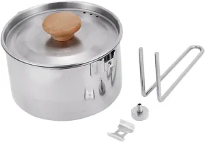 Travel-Friendly Outdoor Cooking Pot Collapsible Kettle Stainless Steel Multi-Function Easy to Carry Camping Essential