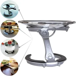 Trivae Lid Holder and Pot Holder, with Unique Trivet and Cake Stand Function - 4 in 1 Kitchen Accessory for The Cooking Lover