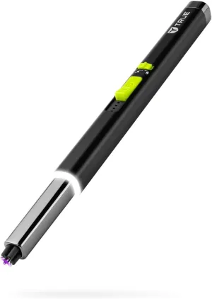 True Plasma Lighter Wand - USB-C Rechargeable, Flameless, Fuel-Free, Durable Aluminum, Impact Resistant, Includes Safety Lock Switch