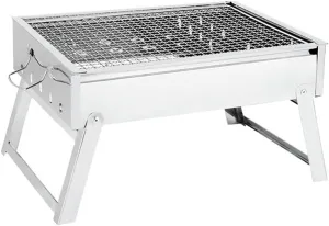 Trumpet Home Folding Stainless Steel Grill Charcoal Grill Rack Outdoor Portable Camping BBQ Grill for Roasts