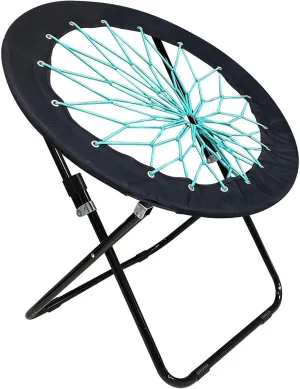 Ultimate Comfort Bungee Chair - Versatile Bunjo with Fun Bouncy Design - Circle Web for Relaxation and Fun - Foldable Trampoline Spider