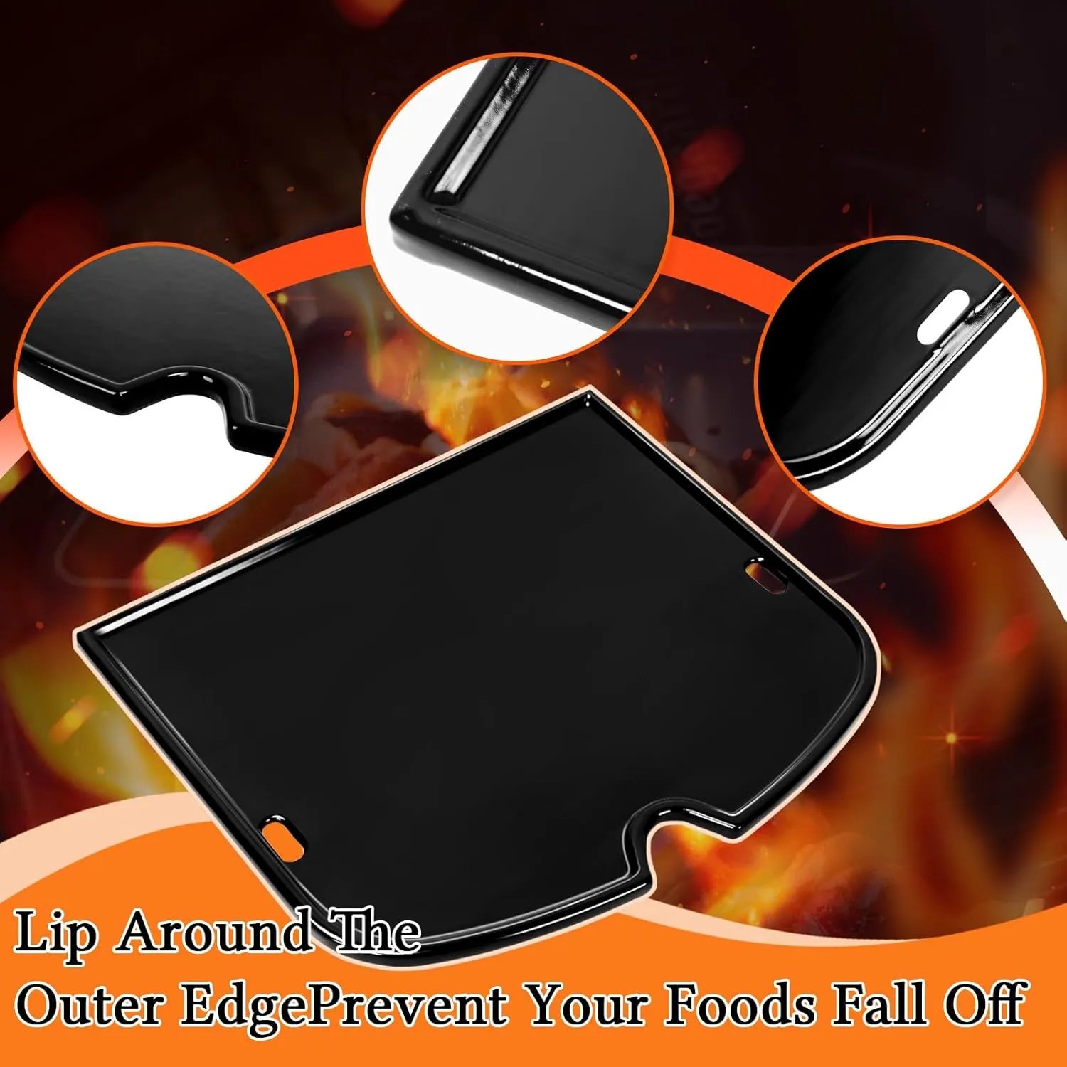 Uniflasy Enamels Griddle for Weber Traveler Portable Gas Grill, fits Weber 9010001 Traveler Portable Gas Grill, Cooking Griddle