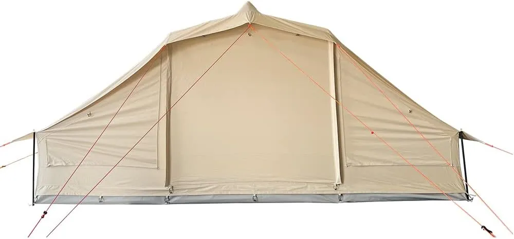 UNISTRENGH Large Waterproof 4 Season Cotton Canvas Bell Tent Glamping Yurt with Stove Jack Hole for 6-8 People Camping Hunting Hiking