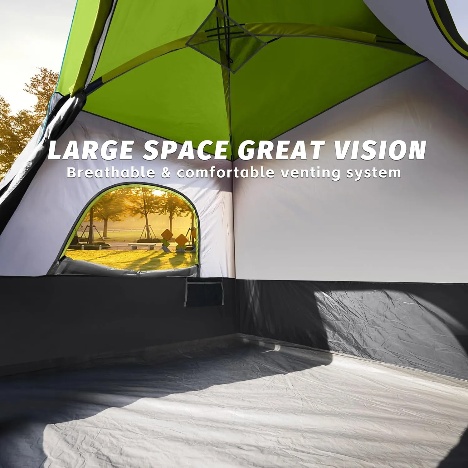 UNP 2/4/6/8 Person Tent, Portable Cabin Tent, Camping Tent 4-Person Easy Set Up, Waterproof with Top Rainfly for Outdoor Camping/Hiking
