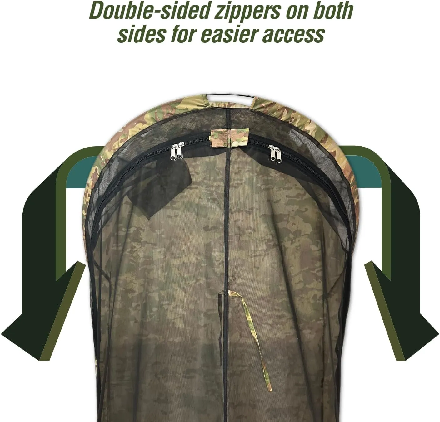 USGI Industries Bivy Tent | Lightweight Single Person Sleeping Net System for Outdoors, Camping, Survival, Hiking, Backpack | Mesh Protection