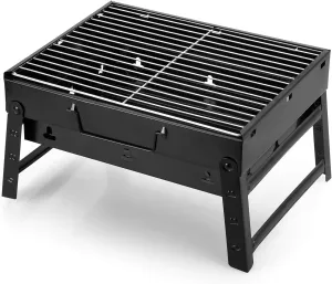 Uten Charcoal Grill, BBQ Grill Folding Portable Lightweight smoker Grill (Medium)