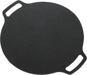 VBESTLIFE Korean Grill Pan, Double Handle Non Stick 6 Layer Coating Aluminum Alloy Gas Cooker Round BBQ Griddle for Outdoor Camping